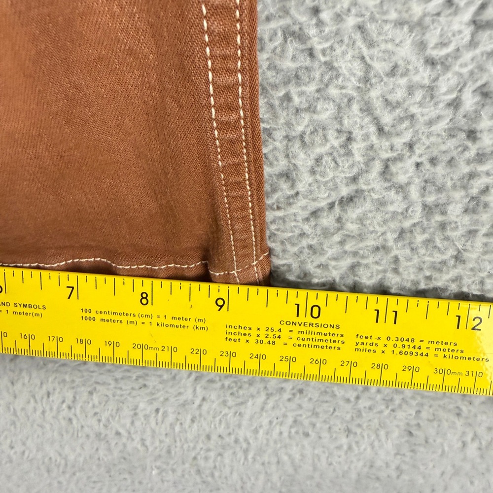 Madewell Emmett Wide-Leg Pants Women 26 Brown Contrast Stitch High Rise Crop - Picture 8 of 15